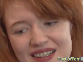 Redhead stepteen cockriding bbc before bj