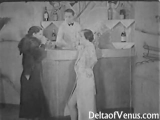 Autentico annata sesso film 1930s - due donne un uomo (ffm) trio